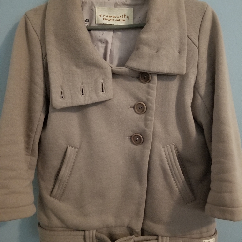 Aritzia Community organic cotton moto belt jacket